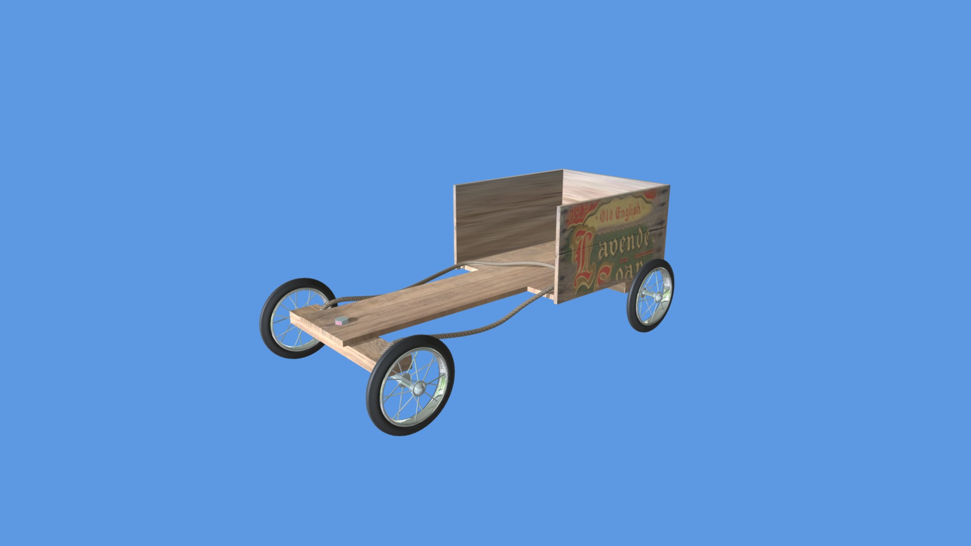3D model Soap Box Racer - This is a 3D model of the Soap Box Racer. The 3D model is about a cart with a box on top.