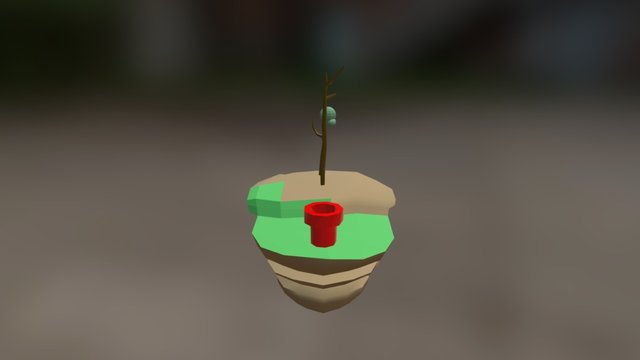 small floating island 3D Model