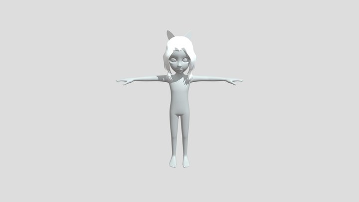 Hair FBX file prefab zepeto template 3D Item 3D Model