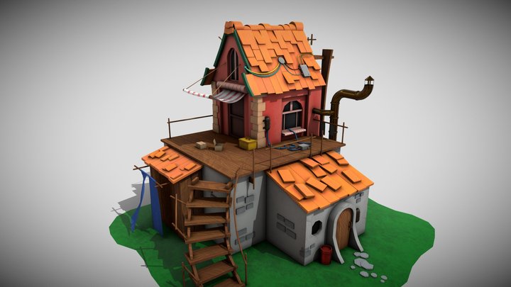 House Diorama 3D Model
