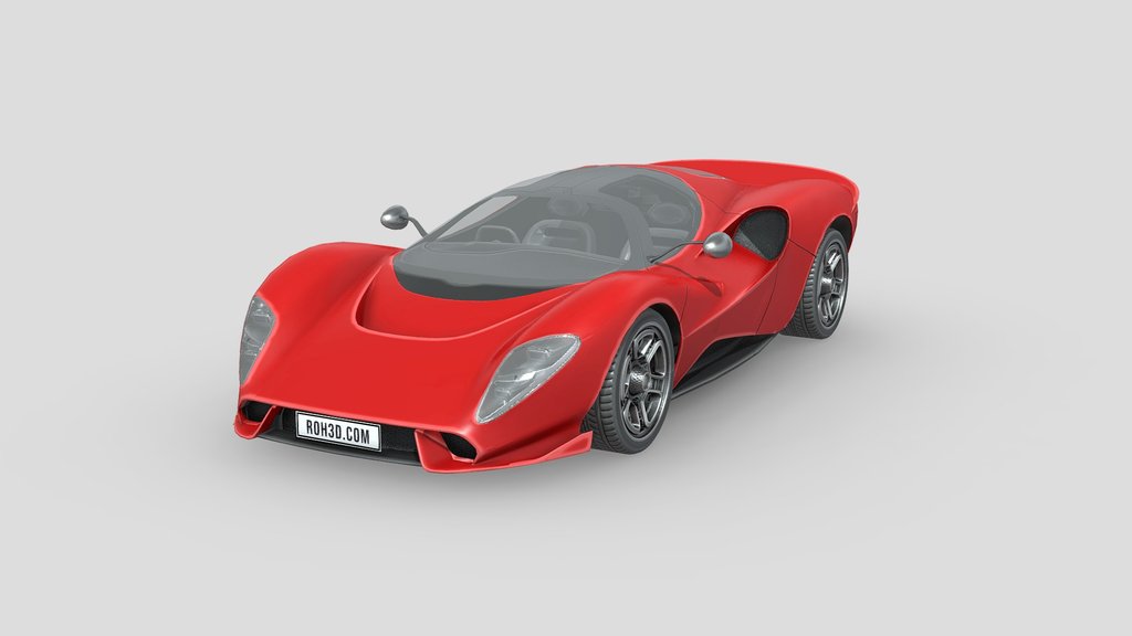 Low Poly Car - De Tomaso P72 2020