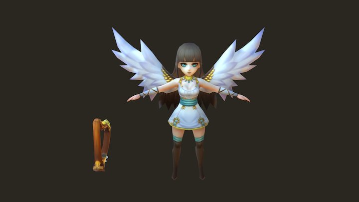 Boring Char 3D Model