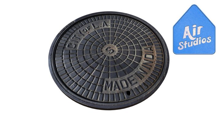 LA Manhole Cover 3D Model