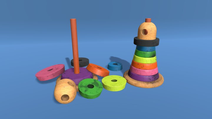 Toy pyramid 3D Model