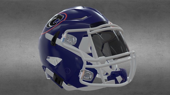 Harrah High School Helmet 3D Model