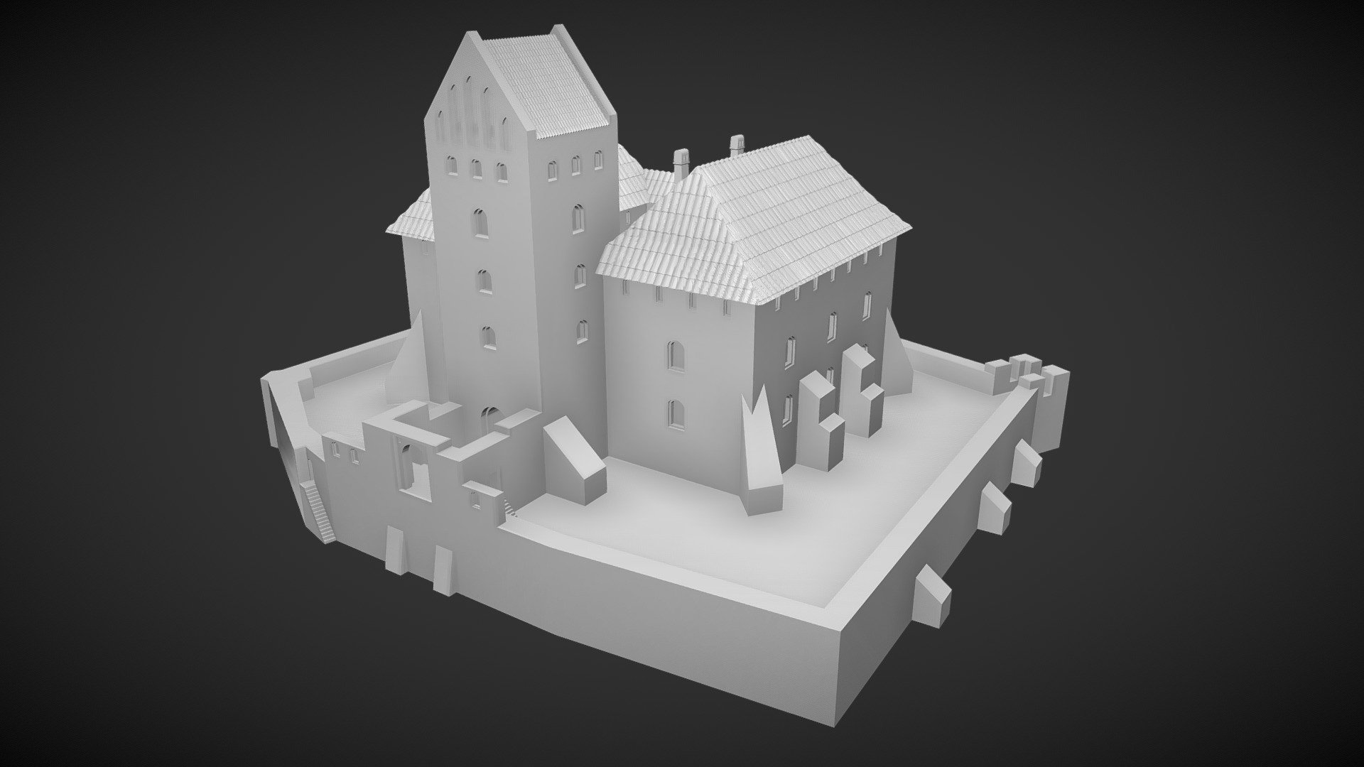 Medieval Castle of Trakai - 3D print - Buy Royalty Free 3D model by ...