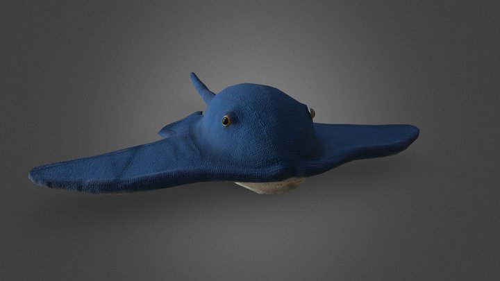 Stingray plush toy 3D Model