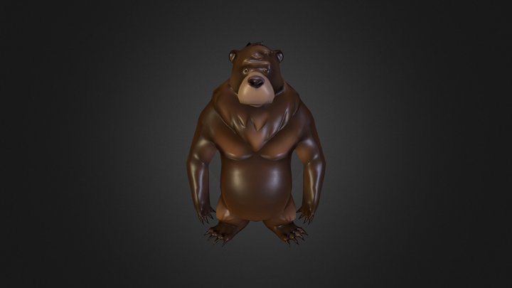 Low poly bear 3D Model