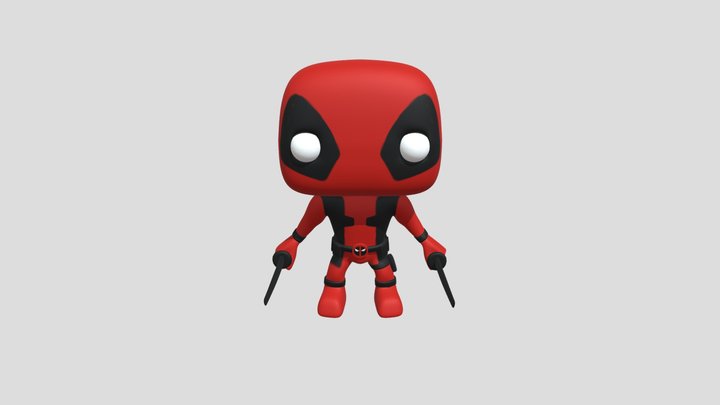 deadpool (funko pop style) 3D Model