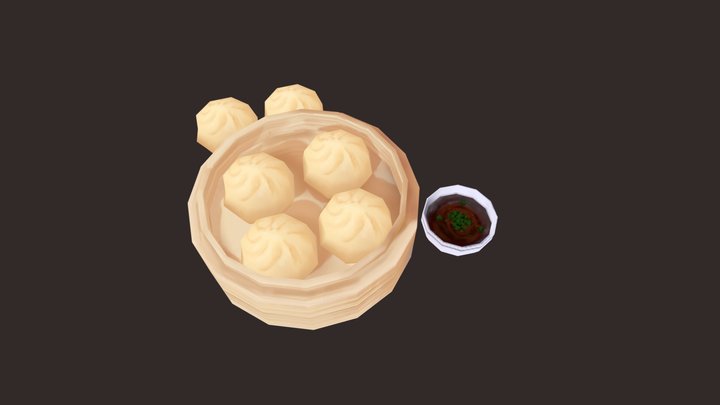 Hand Painted Dumplings 3D Model