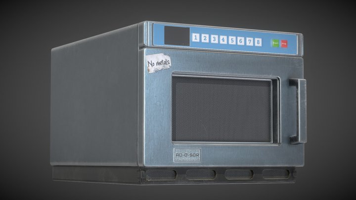 Realistic Microwave Restaurant 3D Model