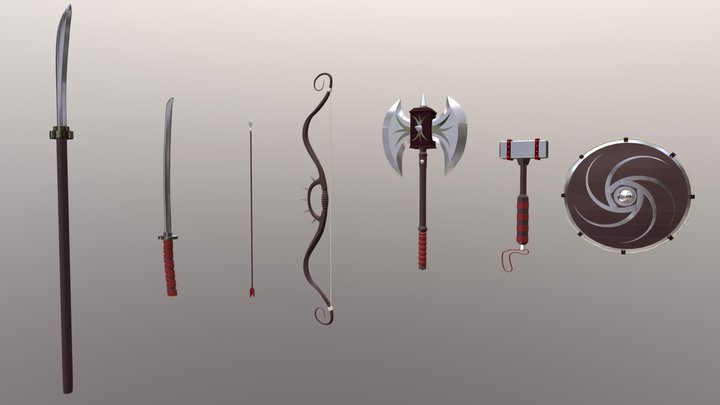 Weapons Pack 3D Model