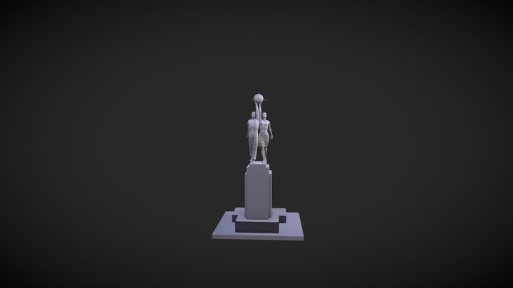 Памятник Покорителям космоса в Егорьевске №26 3D Model