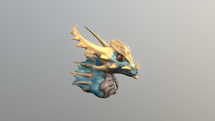 Dragon Bust "Spike" 3D Model