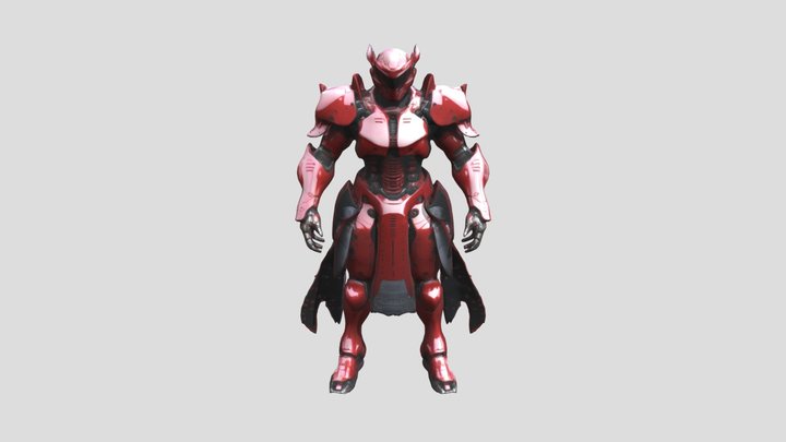 Cyber Samurai 3D Model
