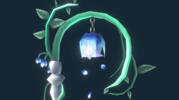Low poly staff 3D Model