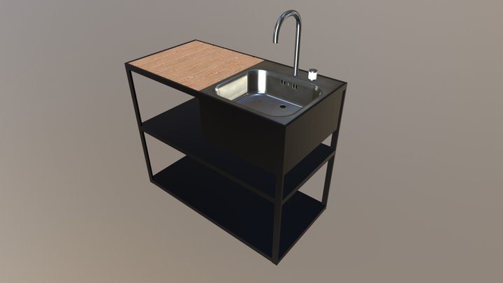 Garden Kitchen Sink 3D Model