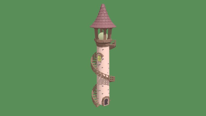 Tall Light Tower 3D Model