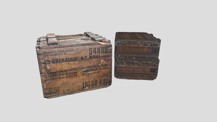 Old Ammo Box Photogrammetry 3d scan optimized 3D Model