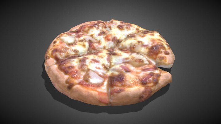 Hawaiian pizza (by @victory_summery) 3D Model