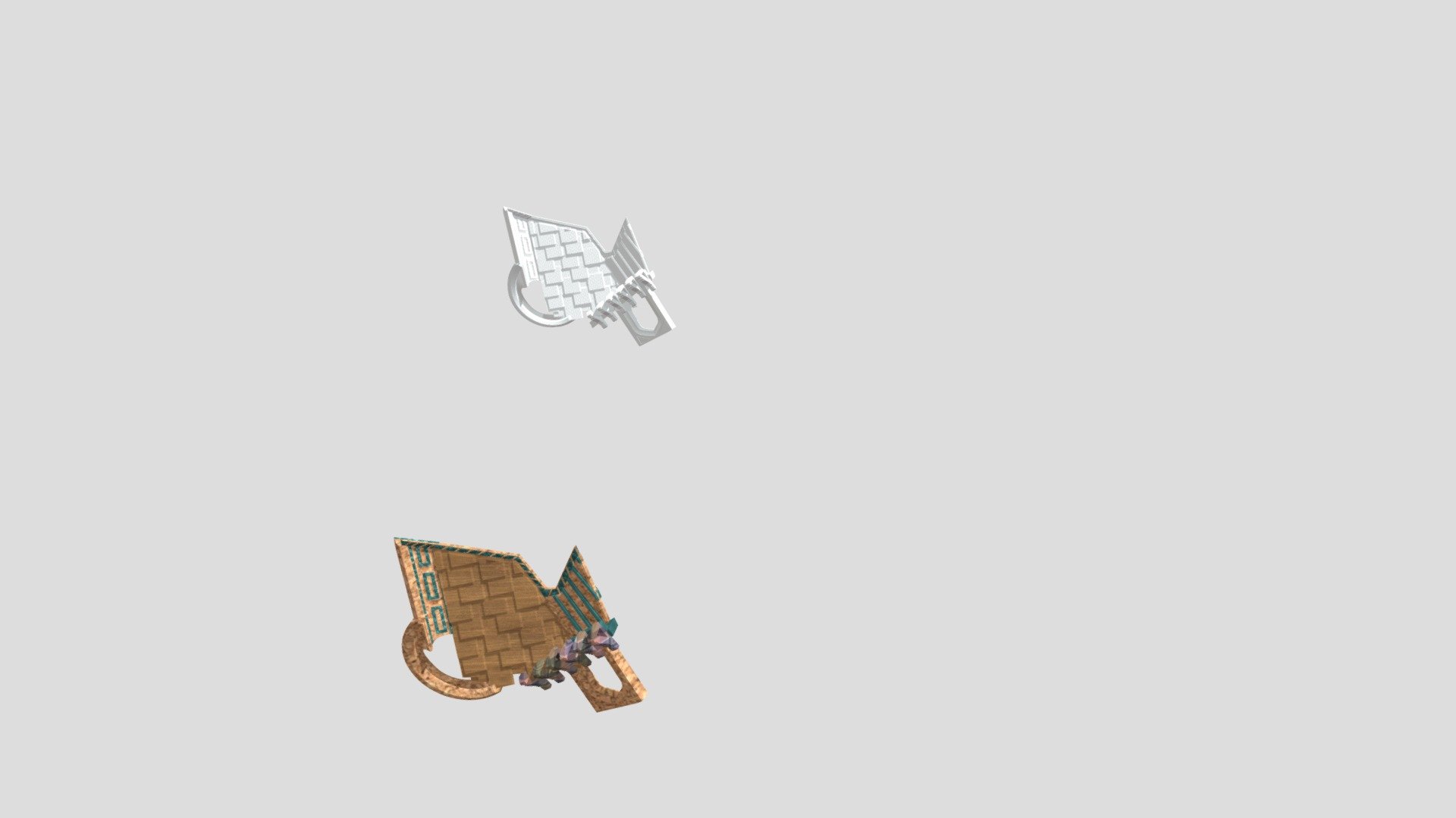 Hybrid Model With and Without Textures