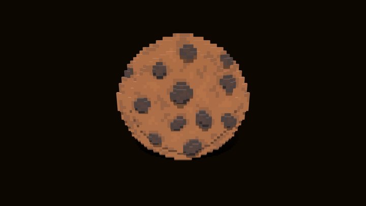 Voxel Cookie 3D Model