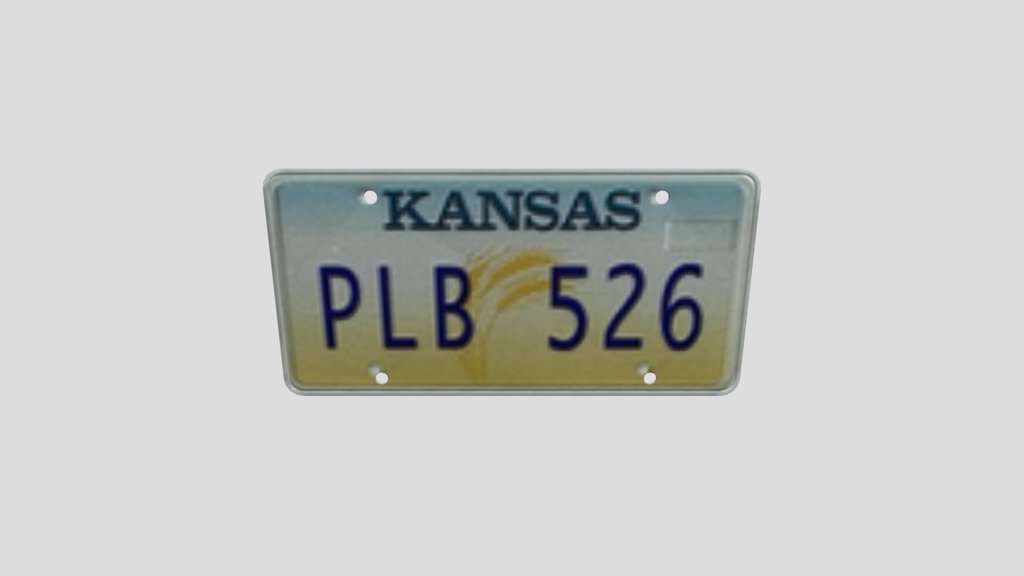 Kansas Licence Plate Pl