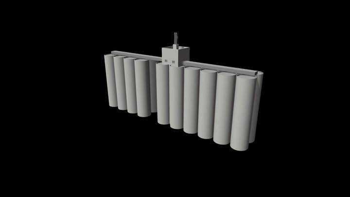 XPlane Headwind Grainland Concrete Silos 12+8 3D Model