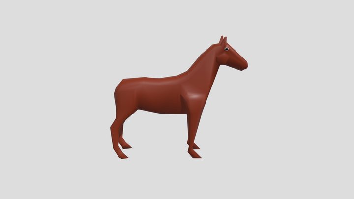 Horse low poly 3D Model