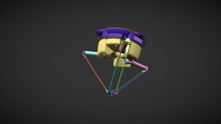 Model robota s paralelnou kinematikou 3D Model