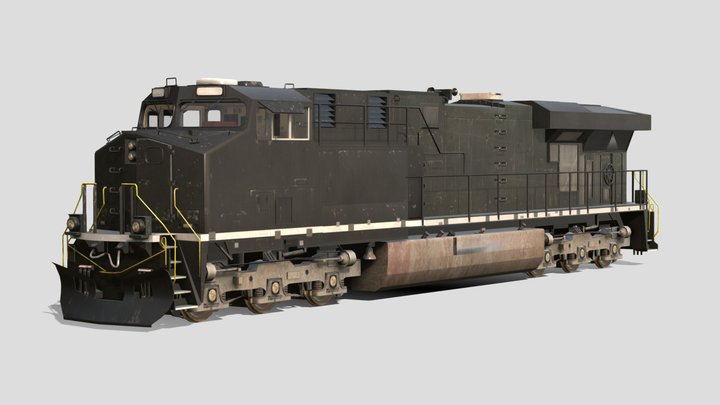 General Electric ES44AC Black 3D Model