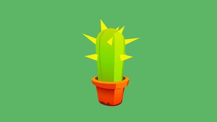 Cactus low-poly 3D Model