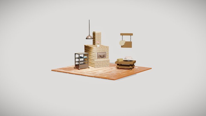 Bakery Scene 3D Model
