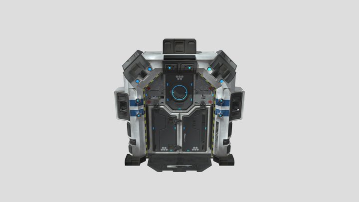 Cash Sci-Fi Door Loop 3D Model