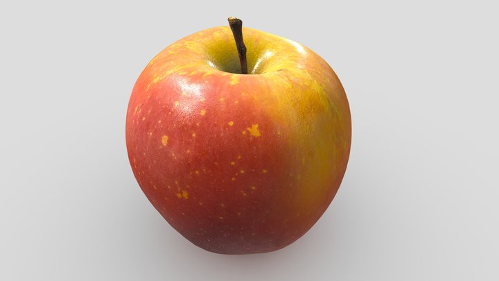 Apple Manzana Fuji Fruit 3D Model