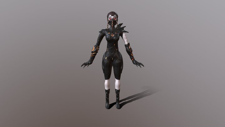 mujer espacial 3D Model
