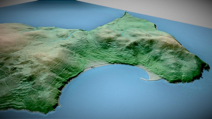 3D Carta arqueológica Ría Barquero-Vicedo 3D Model