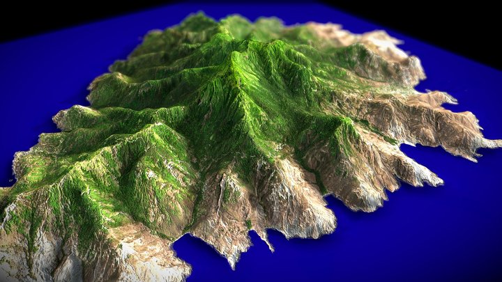 Ua Pou - Marquesas Island – Free 3D Model STL