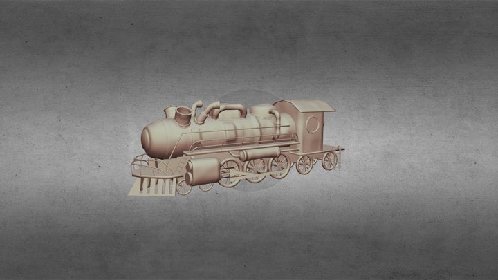 Steampunk Train 3D Model