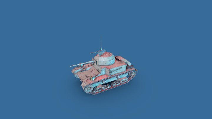 T2 Light Tank 3D Model