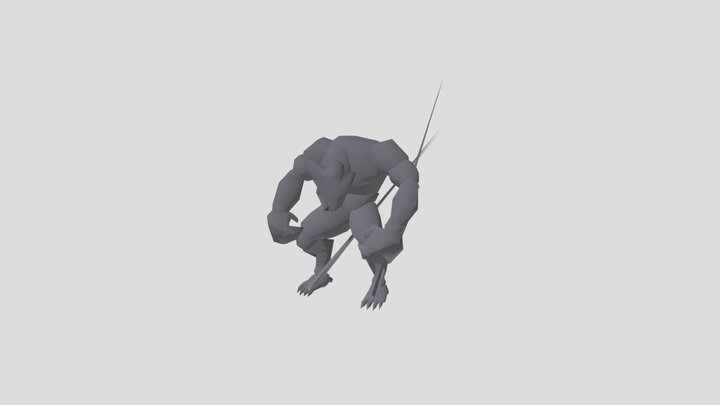 664230033 Werewolf Model (Mutant Idle) 3D Model