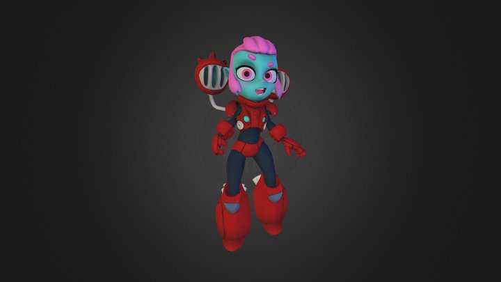 Bubble gum Rocketeer 3D Model