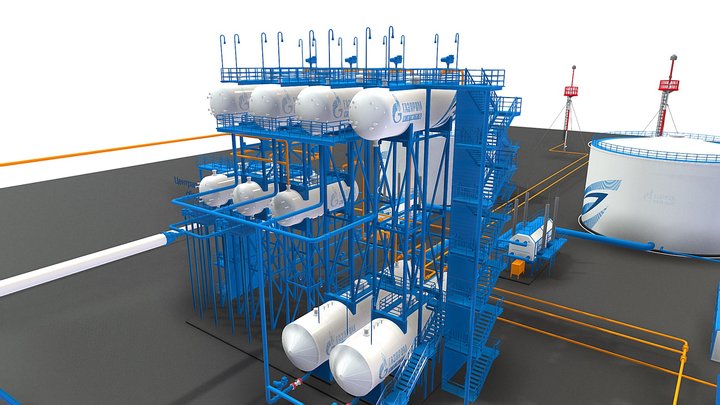 Модель площадочного объекта 3D Model