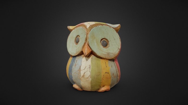 Wooden Owl Photogrammetry Project 3D Model