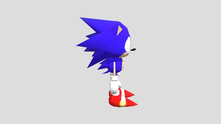 Sonic R low poly sonic 3D Model