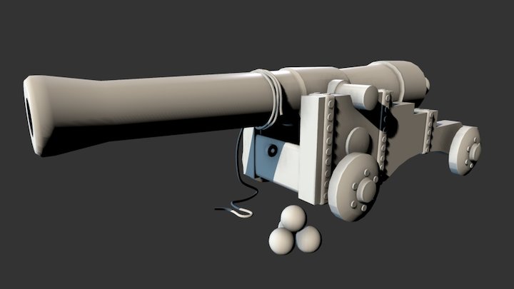 Pirate Cannon 3D Model