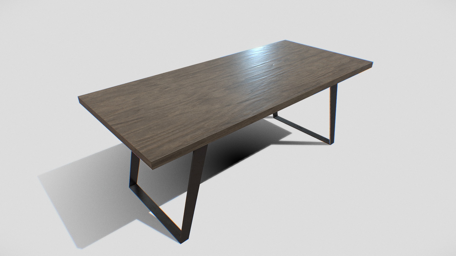 3D model Table wooden 13 - This is a 3D model of the Table wooden 13. The 3D model is about a wooden table with legs.