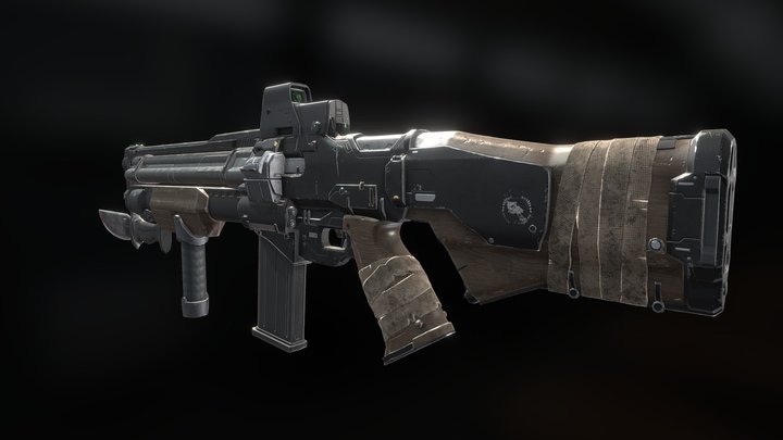 Gatling Shotgun 3D Model