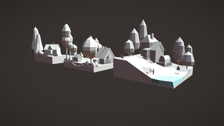 Grandma's House - Diorama and House Blockout 3D Model