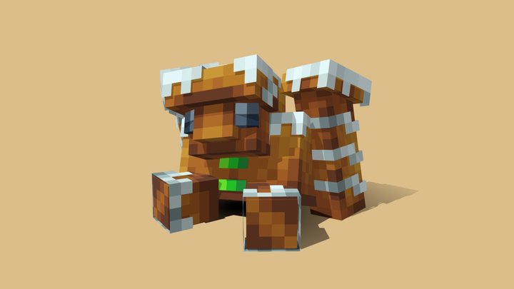 Gingerbread Golem - Curious Companions Seasonal 3D Model